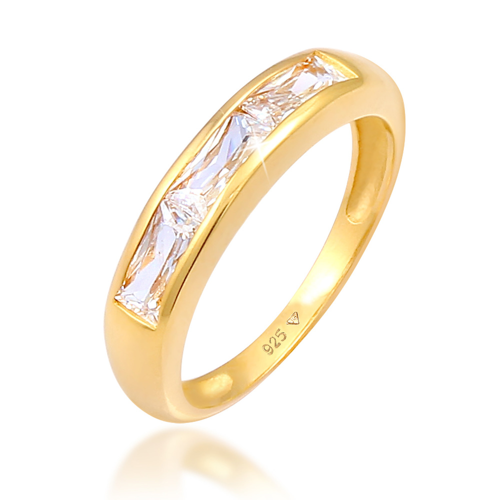 Elli Elli Bague Bague pour dames étincelantes avec des cristaux de zircone en 925/1000 Bague