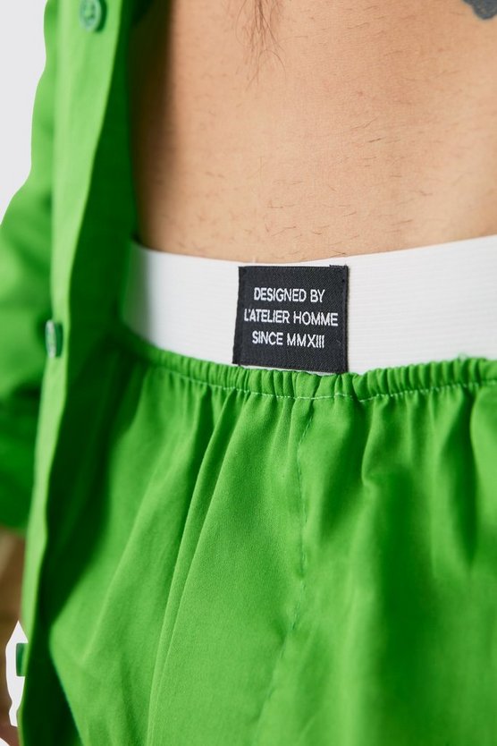 Oversize Shorts-Set mit Logo-Bund