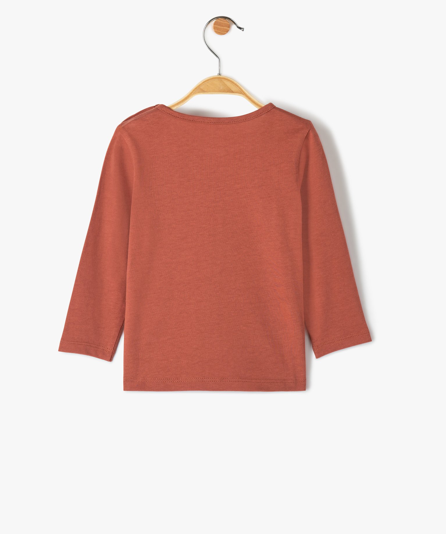 Tee-shirt bébé fille manches longues avec motifs et inscri... marron | GEMO