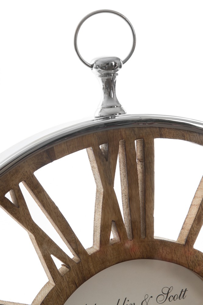MyFlair My Flair Wanduhr mit Holzziffernblatt