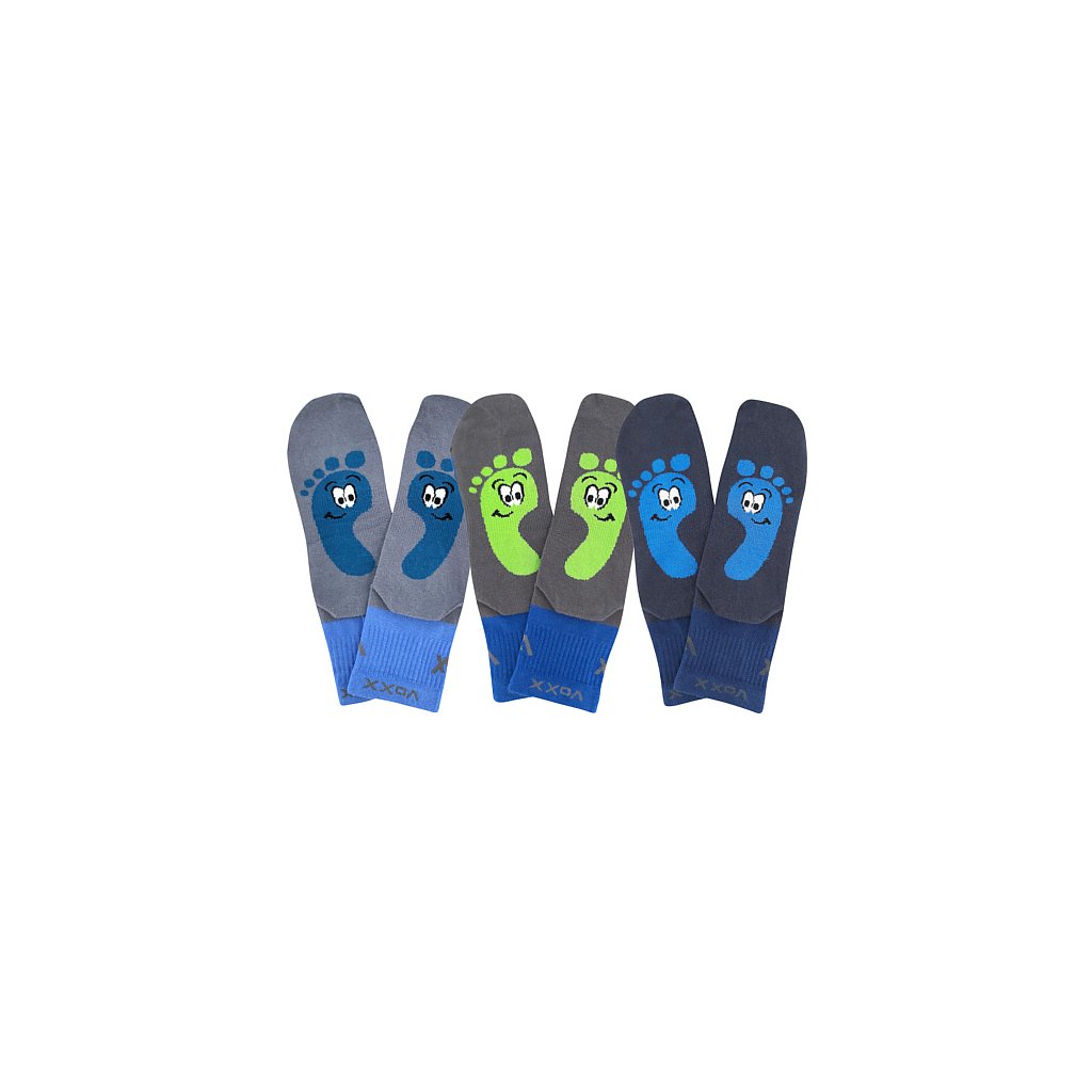 Voxx Barefootik Mix A Boys Barfußsocken, 3 Paare