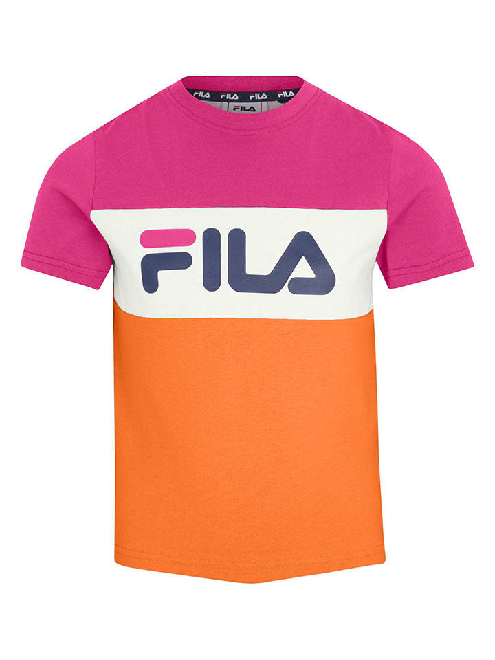 Fila Shirt in Orange/ Pink günstig kaufen