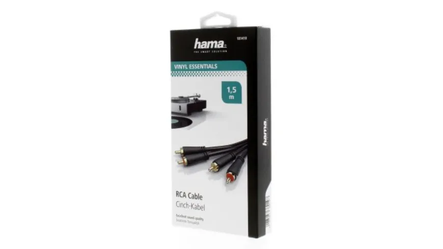 Audio-Kabel, 2 Cinch-Stecker - 2 Cinch-Stecker, vergoldet, 1,5 m