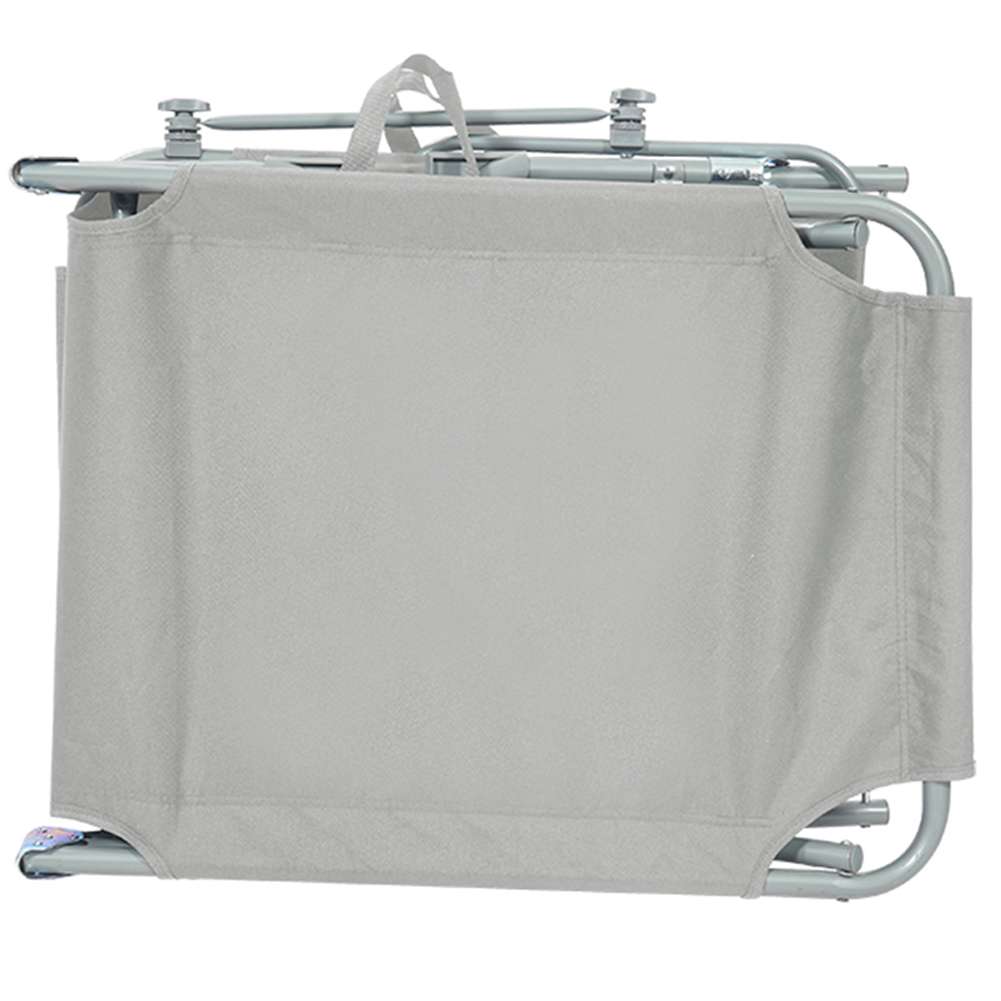 BIXENTE klappbare Gartenliege mit Sonnenschutz 188 cm 2er-Set grau