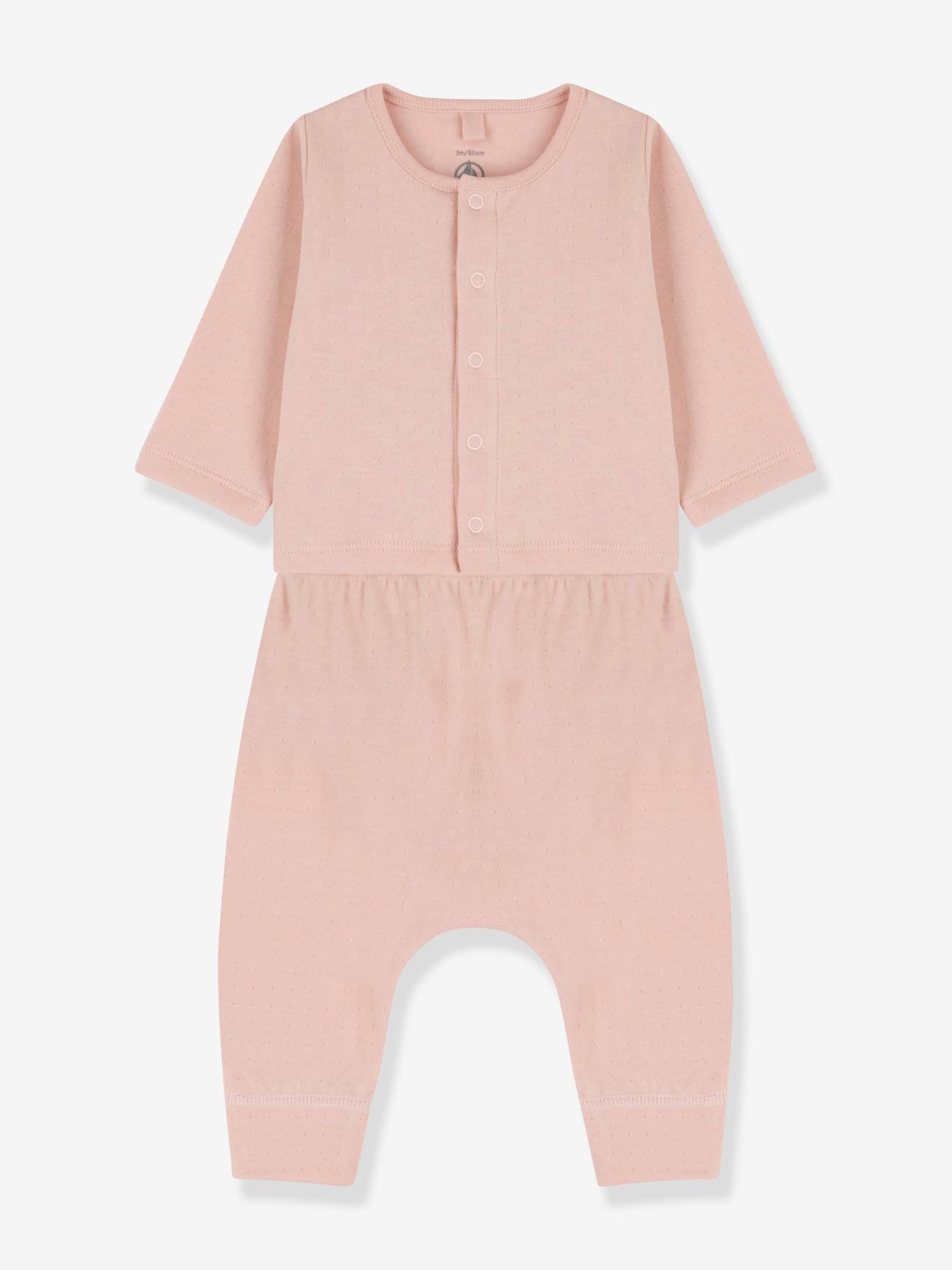 Petit Bateau Baby-Set: Jäckchen & Hose PETIT BATEAU, Bio-Baumwolle - rosa