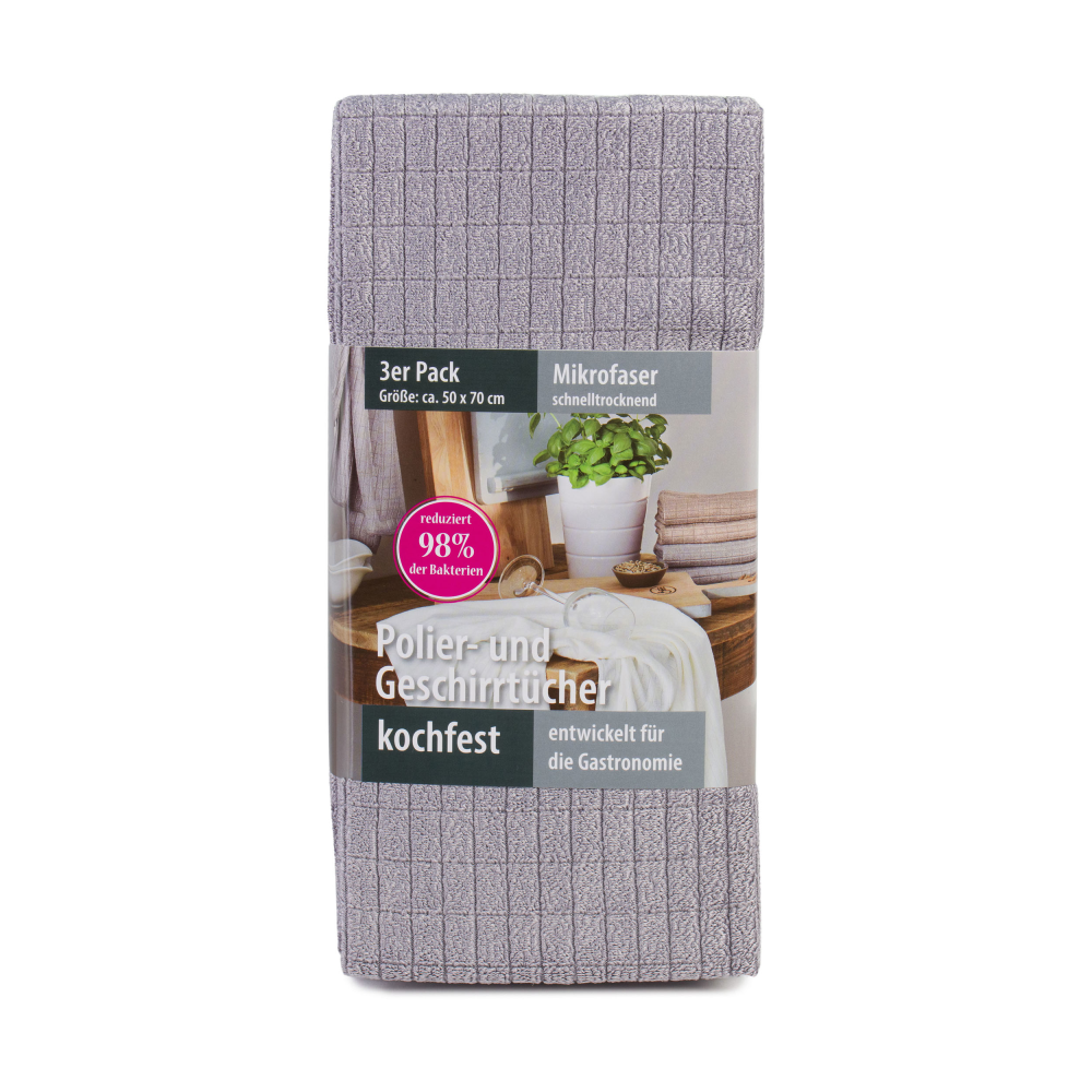 Geschirrtücher anthrazit 3er Pack
