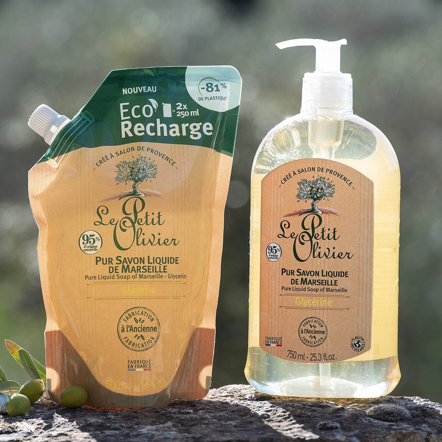 Le Petit Olivier Eco-Refill Sapone di Marsiglia liquido puro glicerina