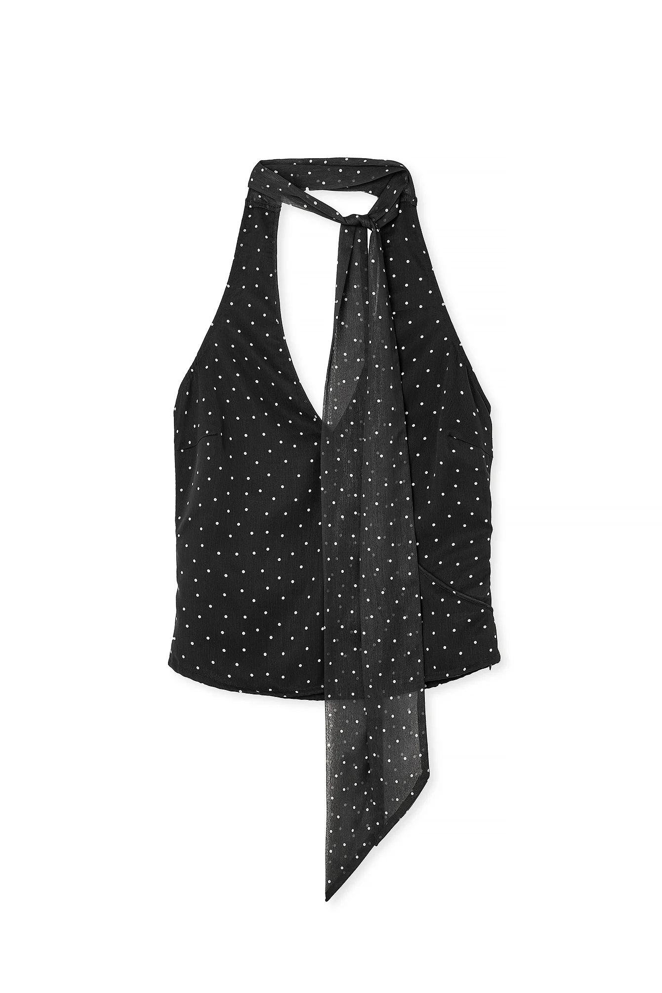 Chiffon-Halterneck-Oberteil mit Print