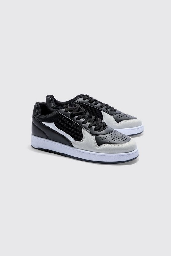 Sneaker mit klobiger Sohle und Mesh-Einsatz