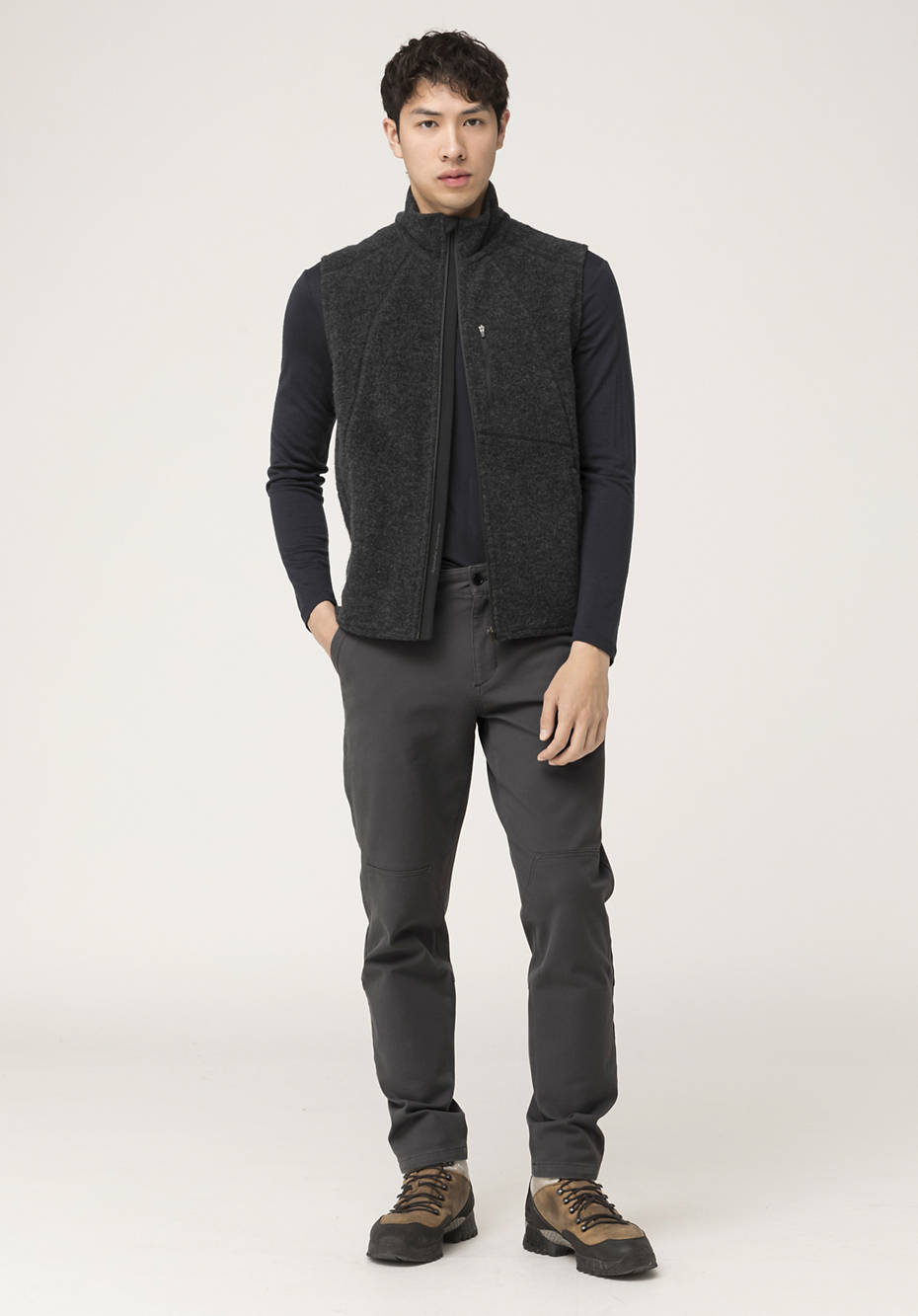 Wollfleece-Weste aus reiner Bio-Merinowolle