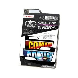 Ultimate Guard Premium Comic Book Dividers Schwarz (25)