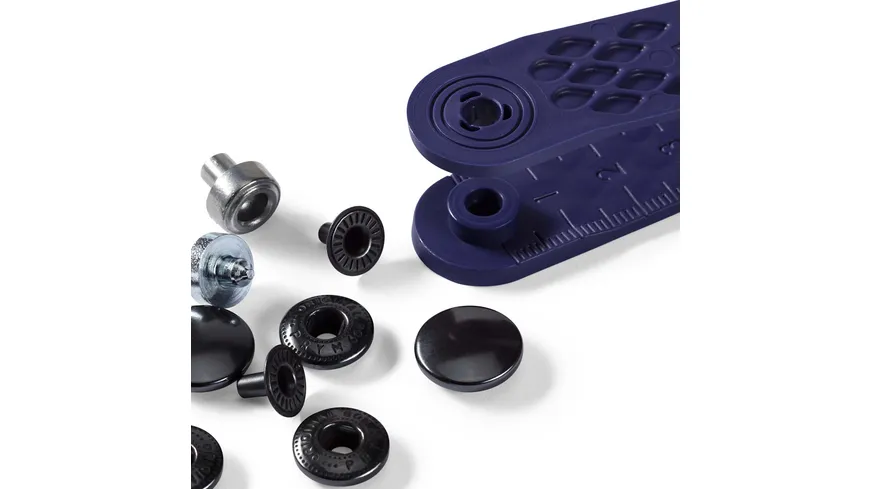 Prym nähfreie Druckknopfe Anorak Messing 15 mm brüniert