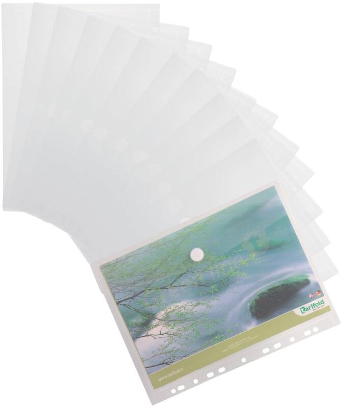 Djois Color Collection Umschläge Color Collection DIN A4 Klettverschluss PP (Polypropylen) 11 Löcher Hoch und Quer 24 (B) x 31,6 (H) cm Transparent 12 Stück