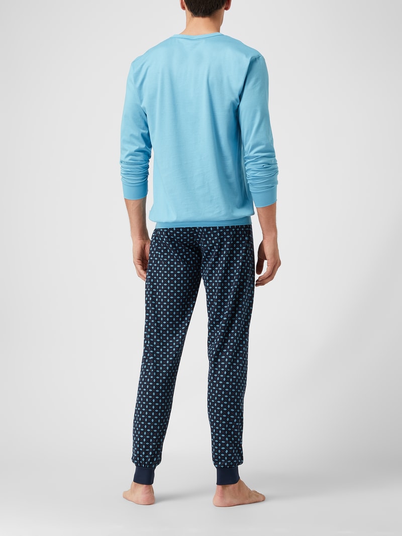 Pyjama aus Baumwolle in hellblau