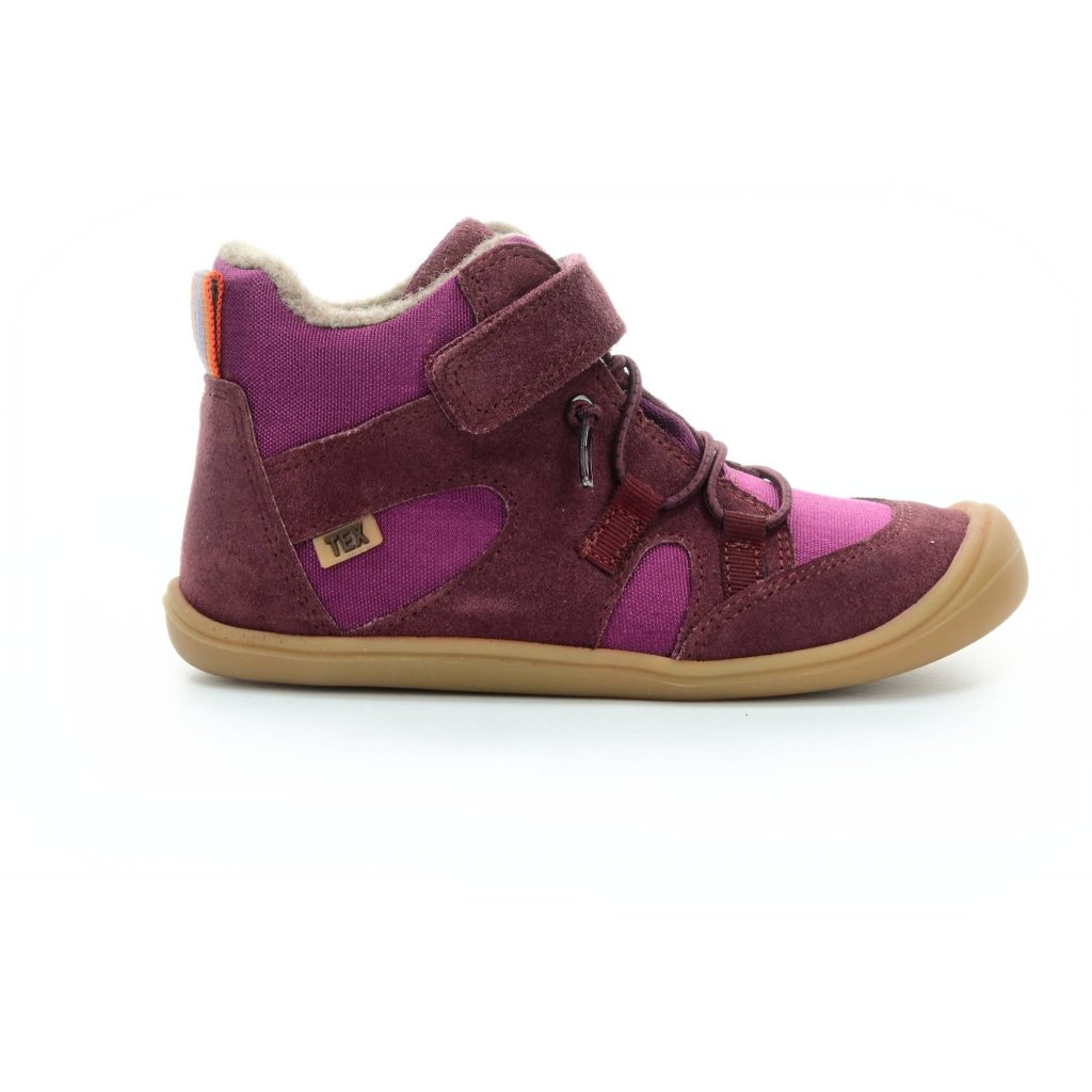 Koel4kids Beau Wool bordeaux Winter-Barfuß-Stiefeletten