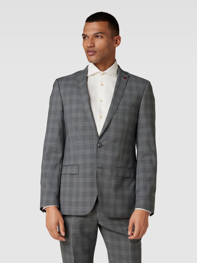 Slim Fit Anzug mit Allover-Muster in graphit