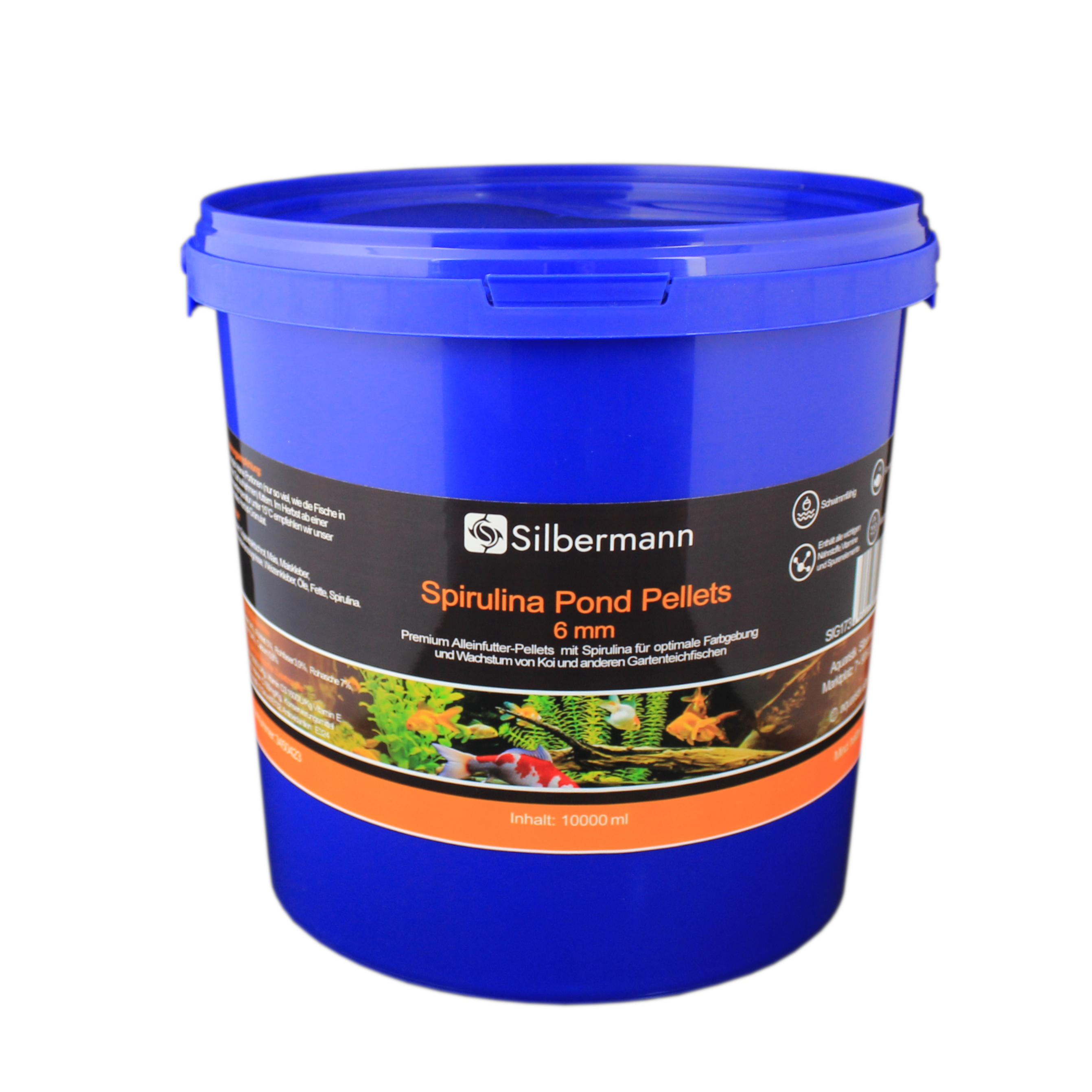 Silbermann Hauptfutter Silbermann Spirulina Pond Pellets 6 mm 10 kg