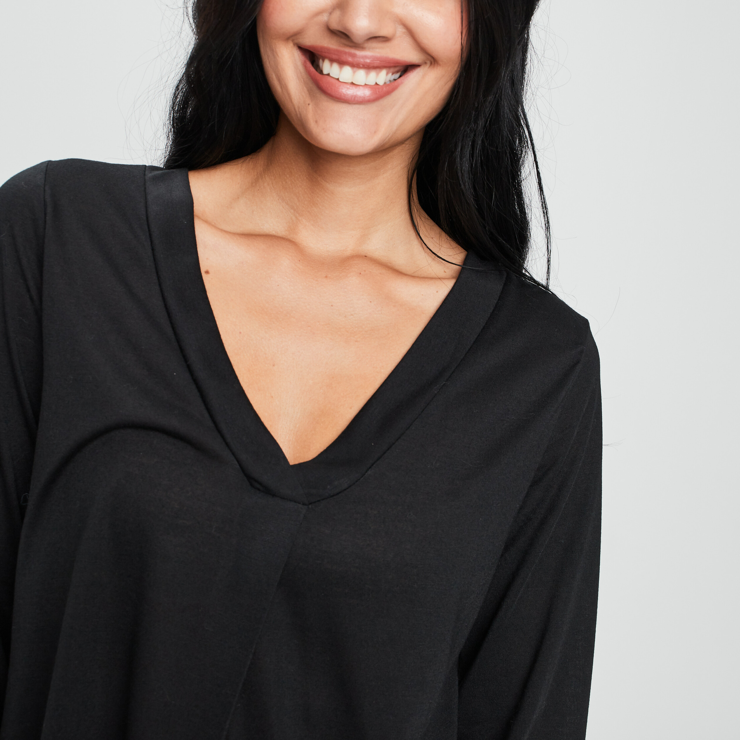 T-shirt manches longues noir femme | La Halle