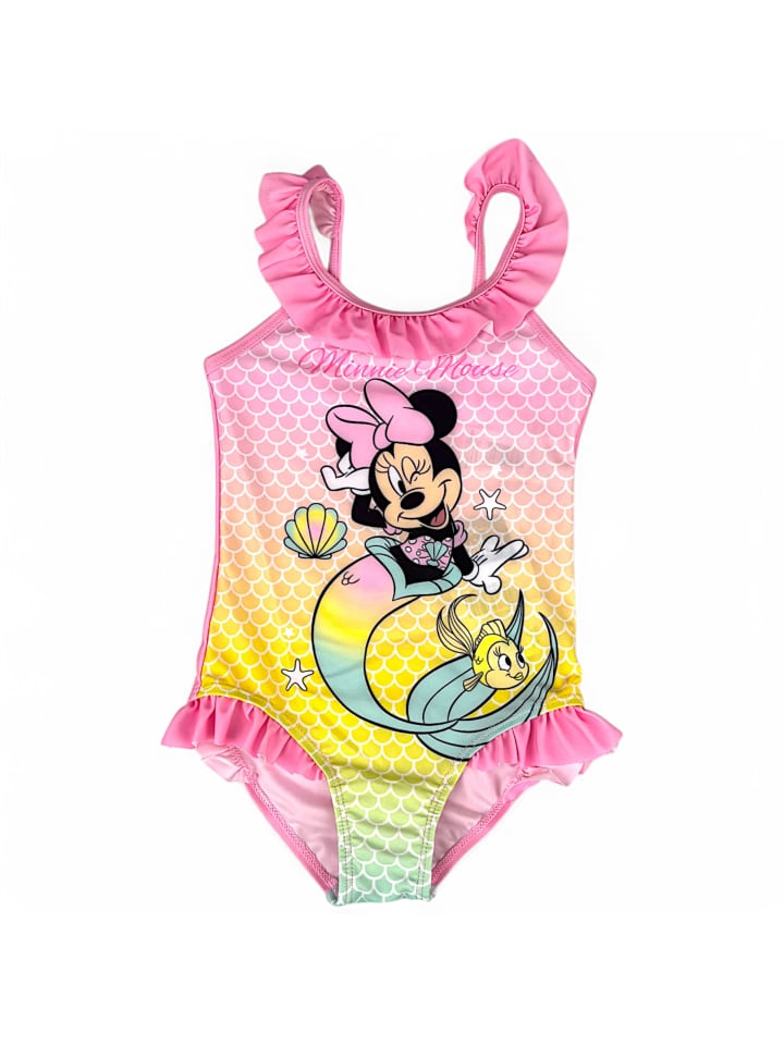 Disney Minnie Mouse Badeanzug Disney Minnie Mouse mit Rüschen in Rosa günstig kaufen