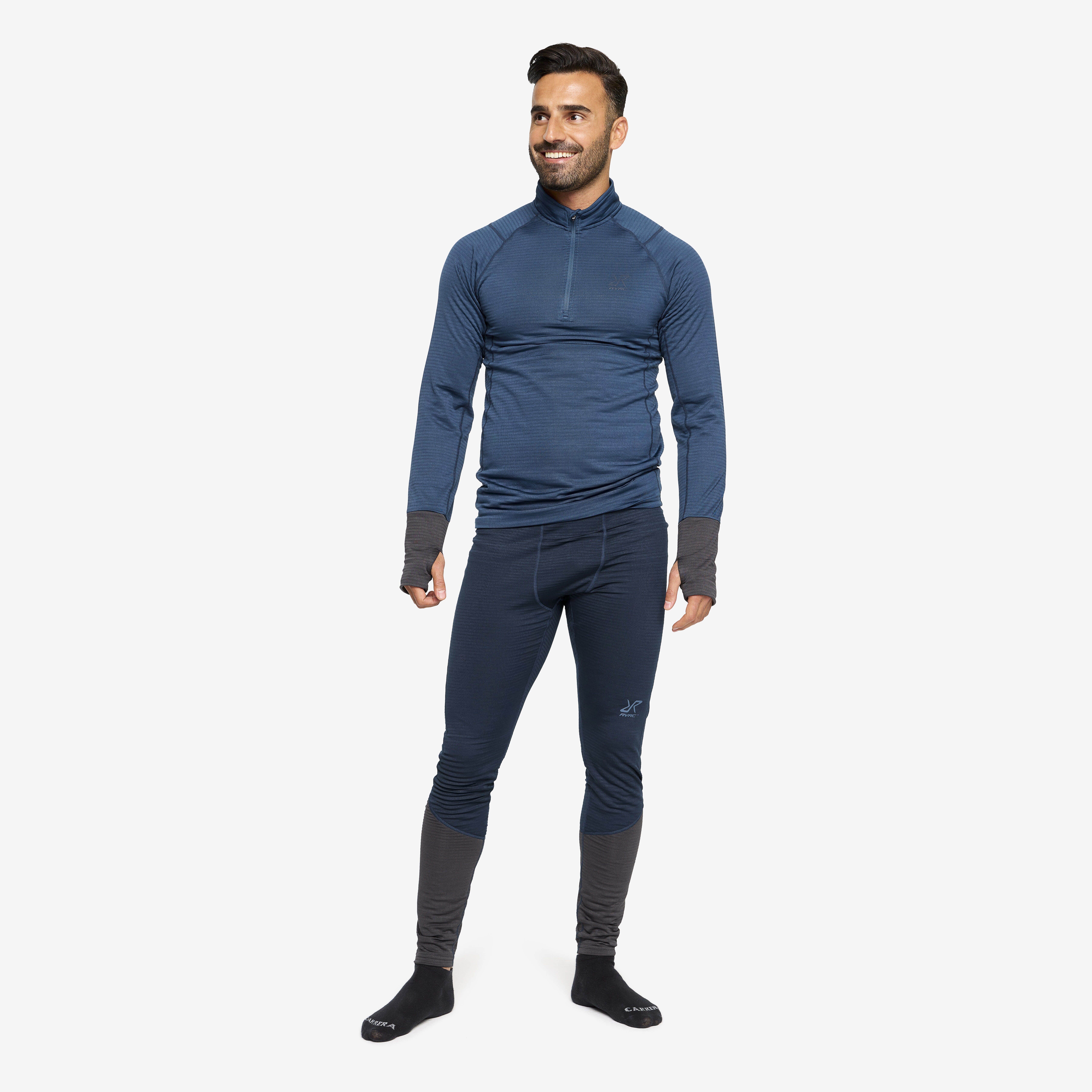 Hiball Waffle Base Layer Set Homme Dark Denim