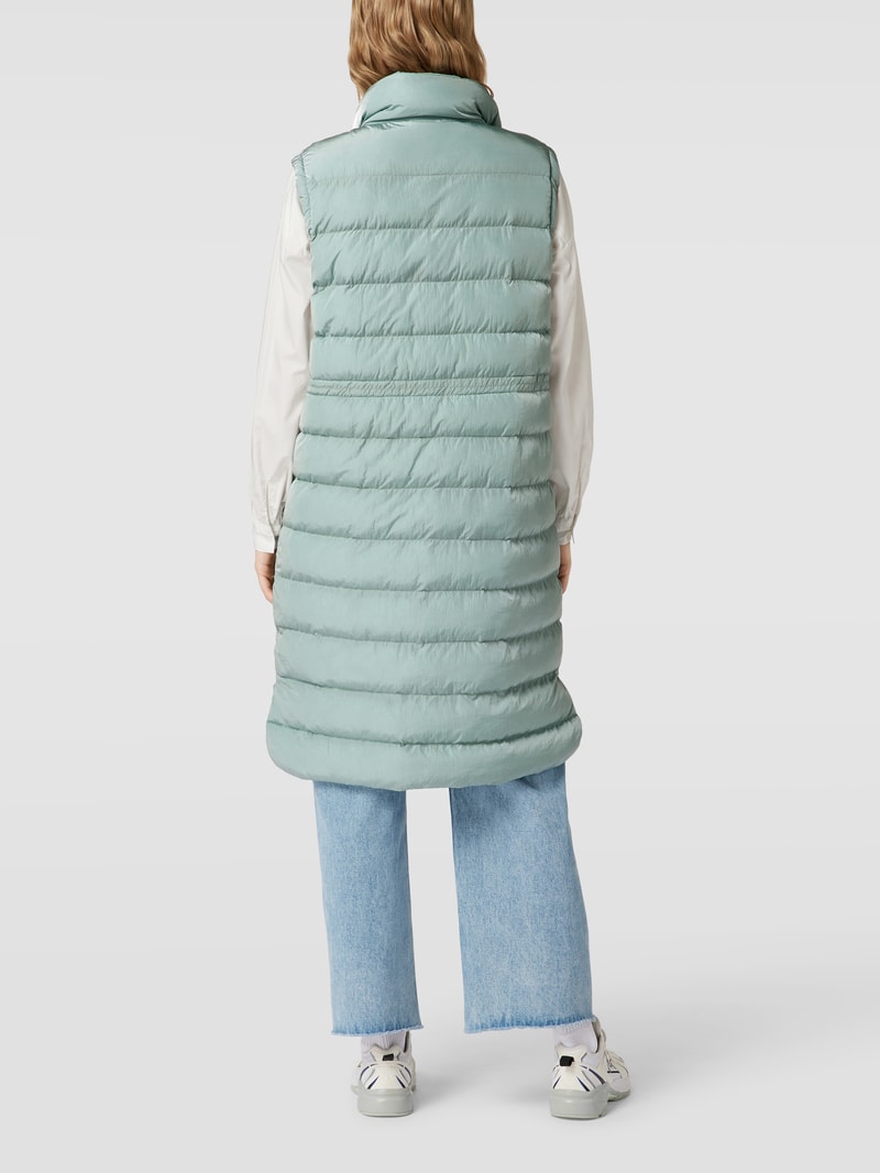 Steppweste mit Stehkragen in mint