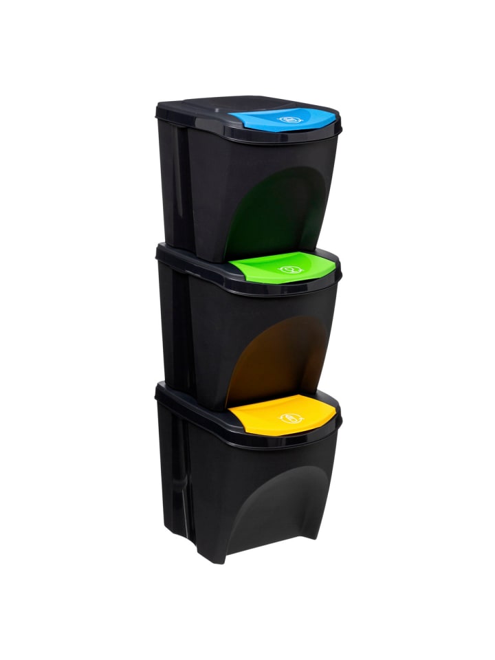 5five Simply Smart Mülleimer mit Trennsystem in schwarz günstig kaufen onesize