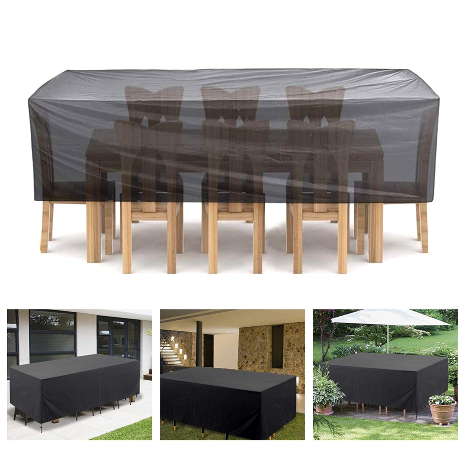CALIYO Gartenmöbel-Schutzhülle Abdeckung für Gartenmöbel, wasserdichte Schutzhülle (1-St), Gartenmöbel-Schutzhülle Anti-UV Abdeckplane, Regenschutz und Staubfest