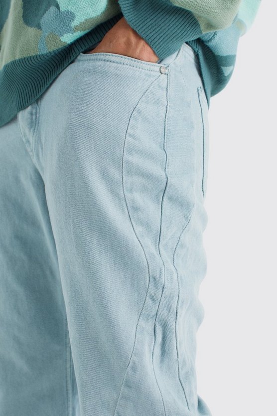 Lockere Jeans mit Naht-Detail
