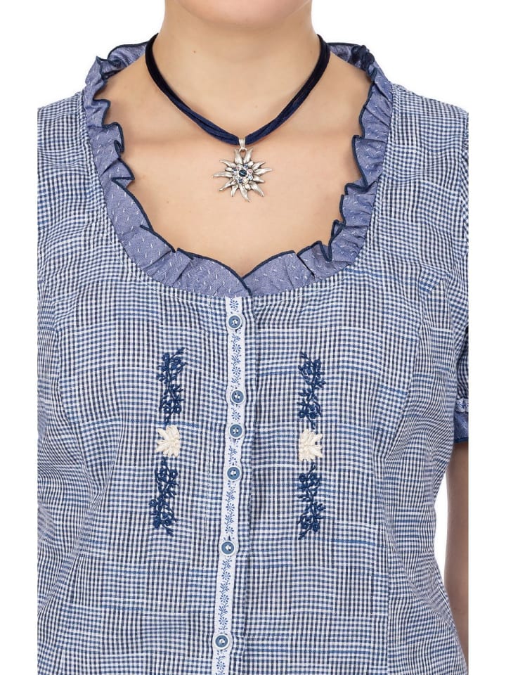 OS-Trachten Bluse 451004-3439-48 in jeansblau günstig kaufen 48