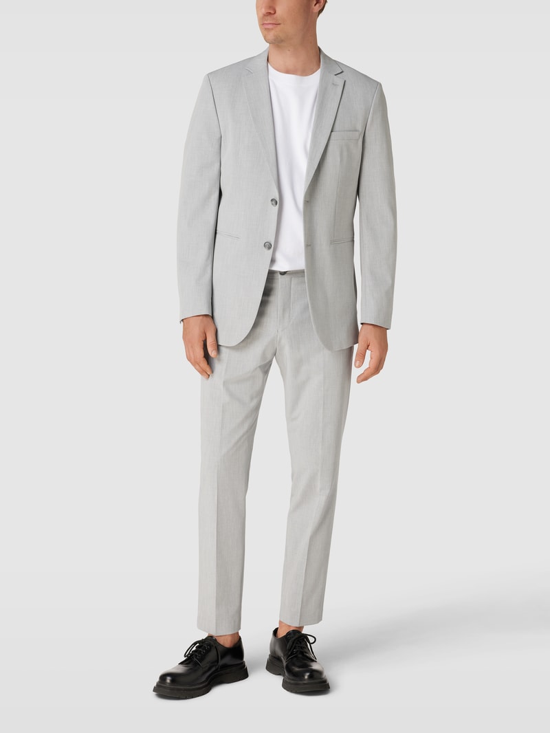 Slim Fit 2-Knopf-Sakko mit Pattentaschen in hellgrau