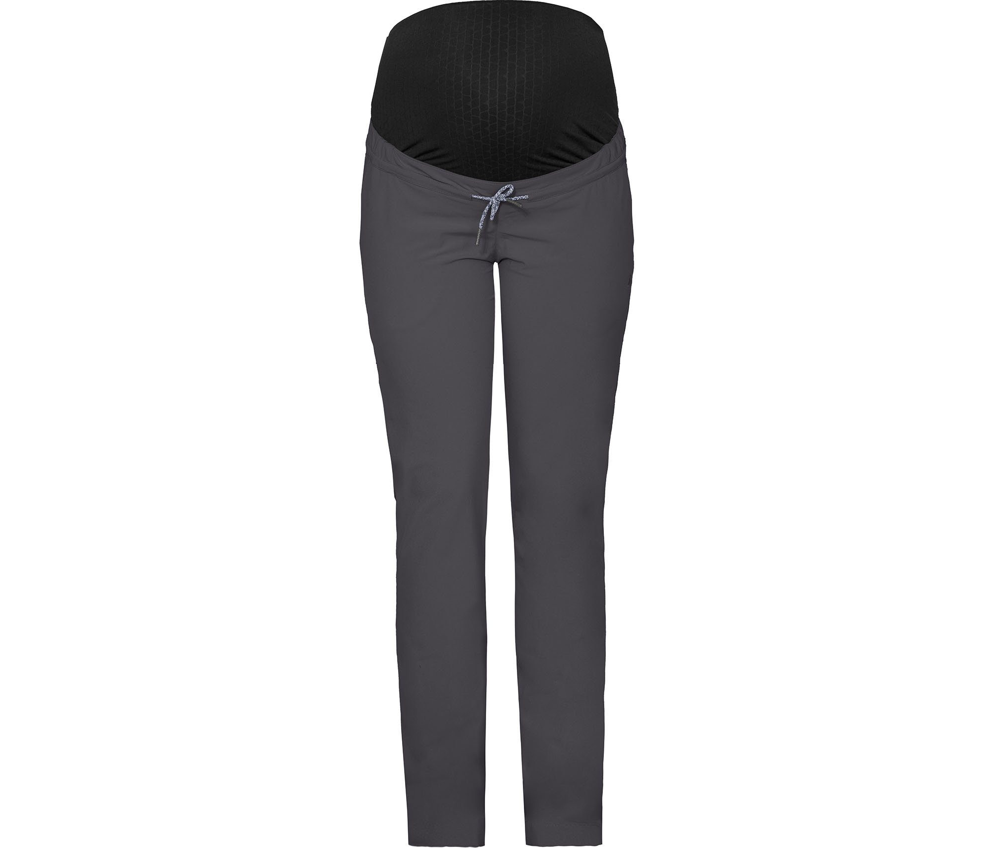Bergson Outdoorhose SALLA Umstandshose Damen Schwangerschaftshose, elastischer Überbauchbund, recycelt, Normalgrößen, grau