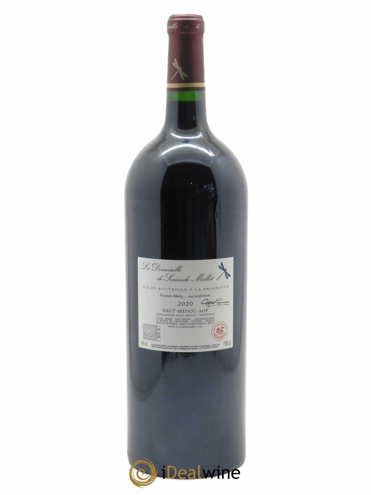 Demoiselle de Sociando Mallet Second Vin  2020 - Lot de 1 Magnum