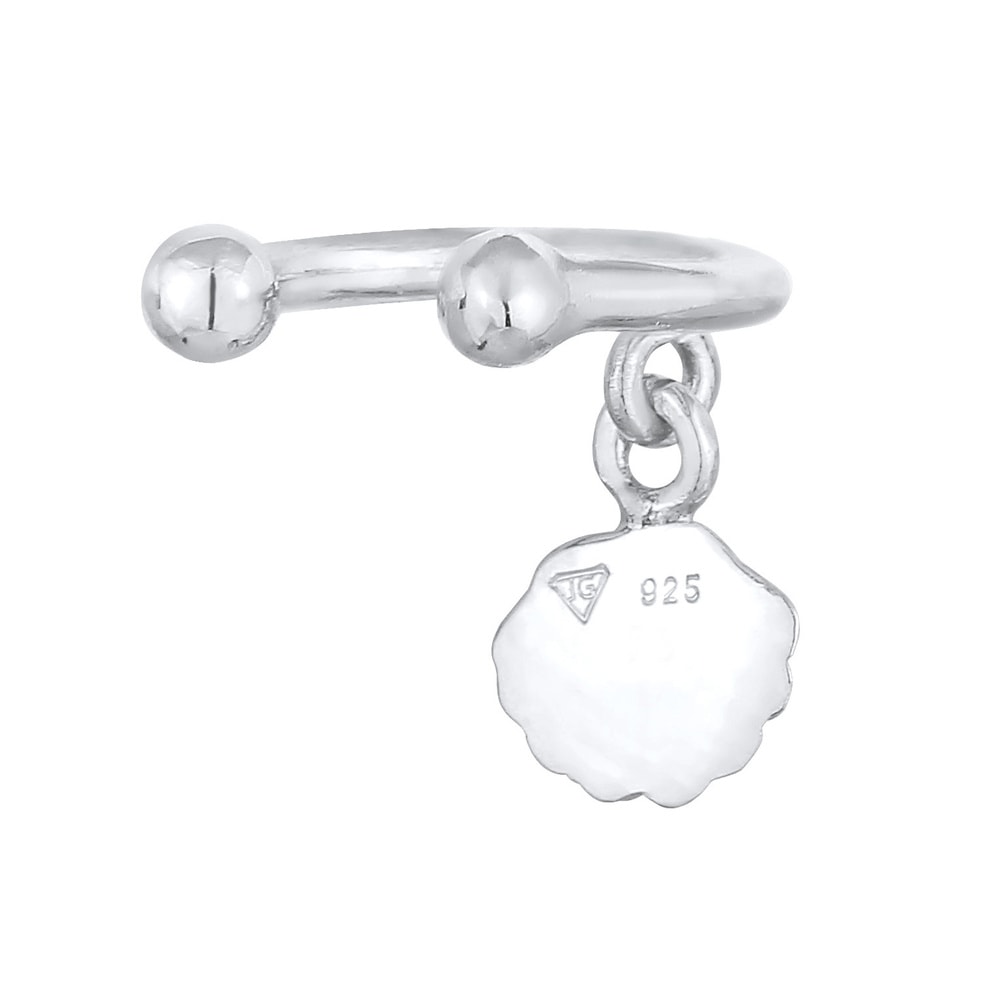 Elli Elli Boucles d'Oreilles Femmes Earcuff coquillage plage en Argent Sterling 925 Boucles d'oreilles