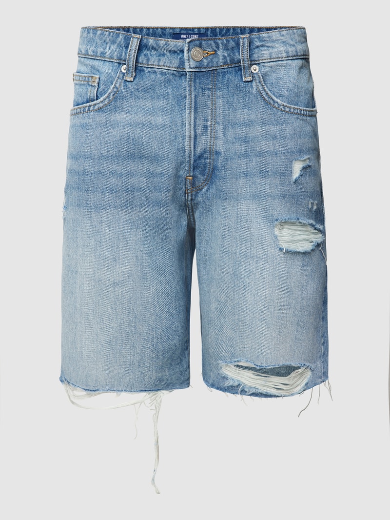 Shorts im Destroyed-Look in jeans