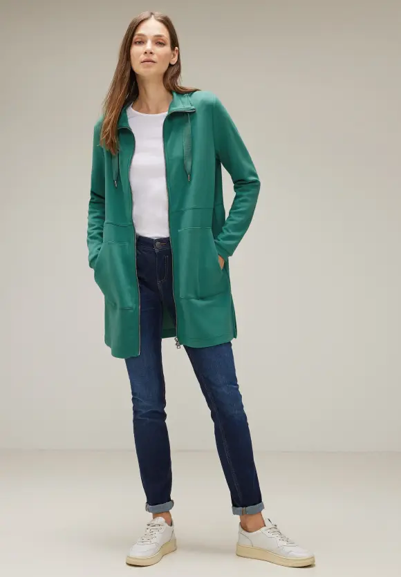 Street One Lange Sweatjacke mit Zipper
