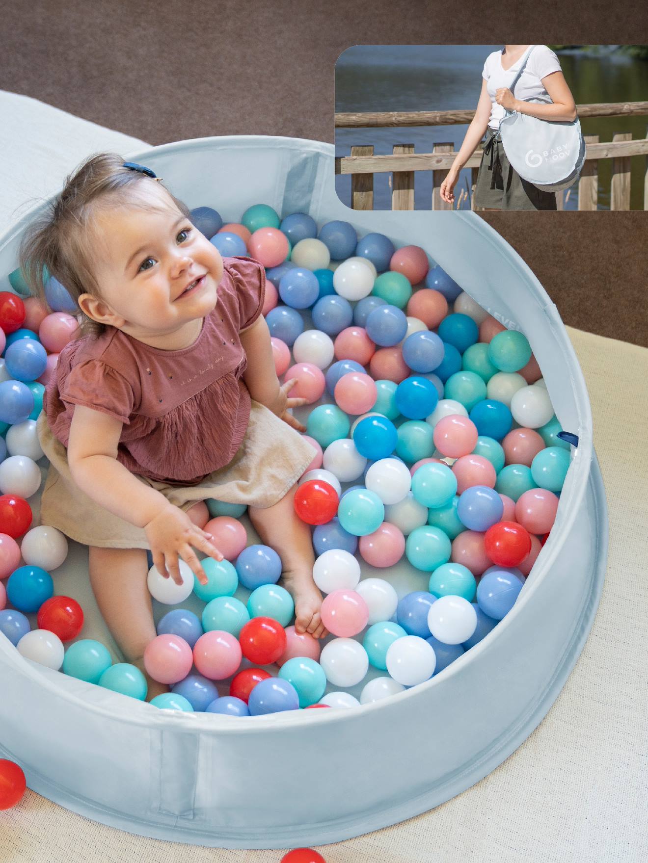 Babymoov Strandmuschel mit UV-Schutz UPF 50+, Pop-up BABYMOOV - blau