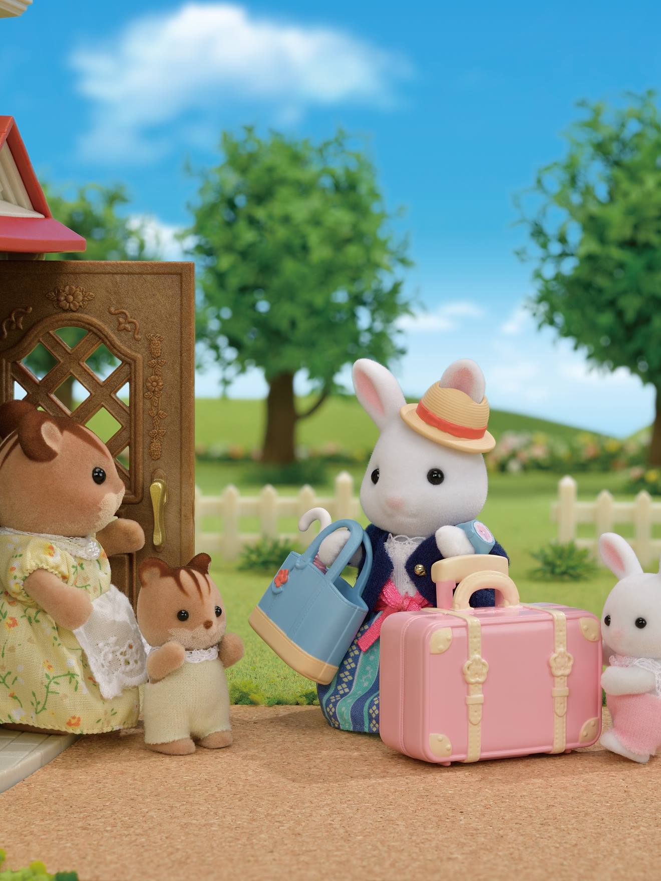 La maman lapin neige et sa valise de week-end