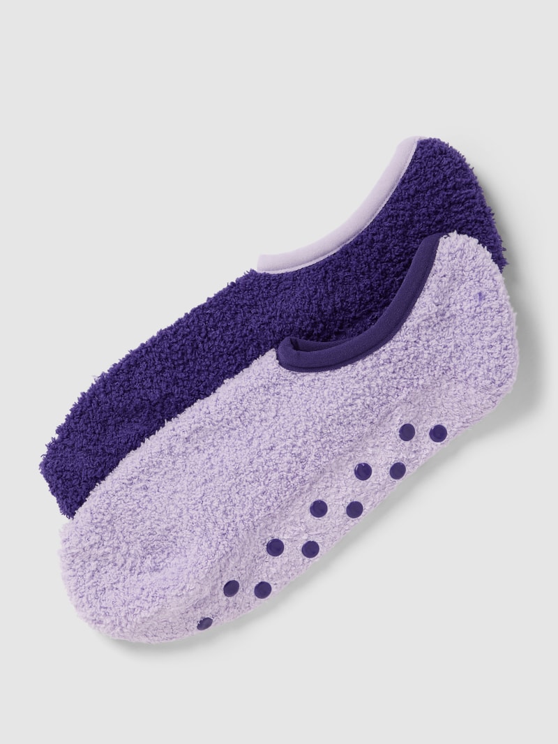 Sneakersocken mit Strukturmuster im 2er-Pack in lila
