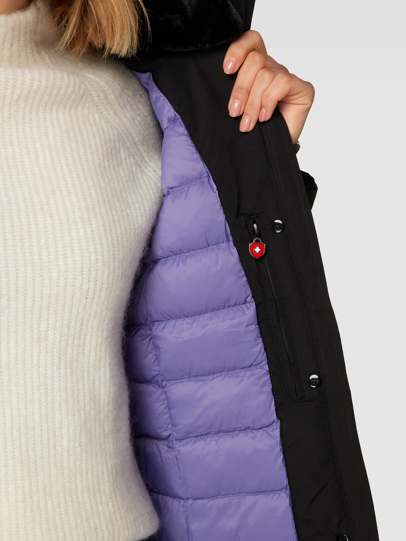 Funktionsjacke mit abnehmbarer Kapuze Modell 'Enterprise' in schwarz