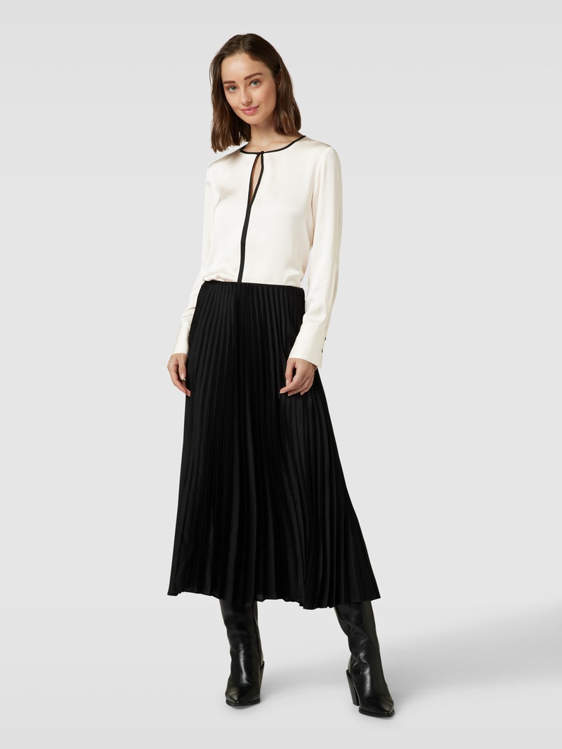 Blusenshirt mit Kontraststreifen Modell 'CAMILE' in ecru