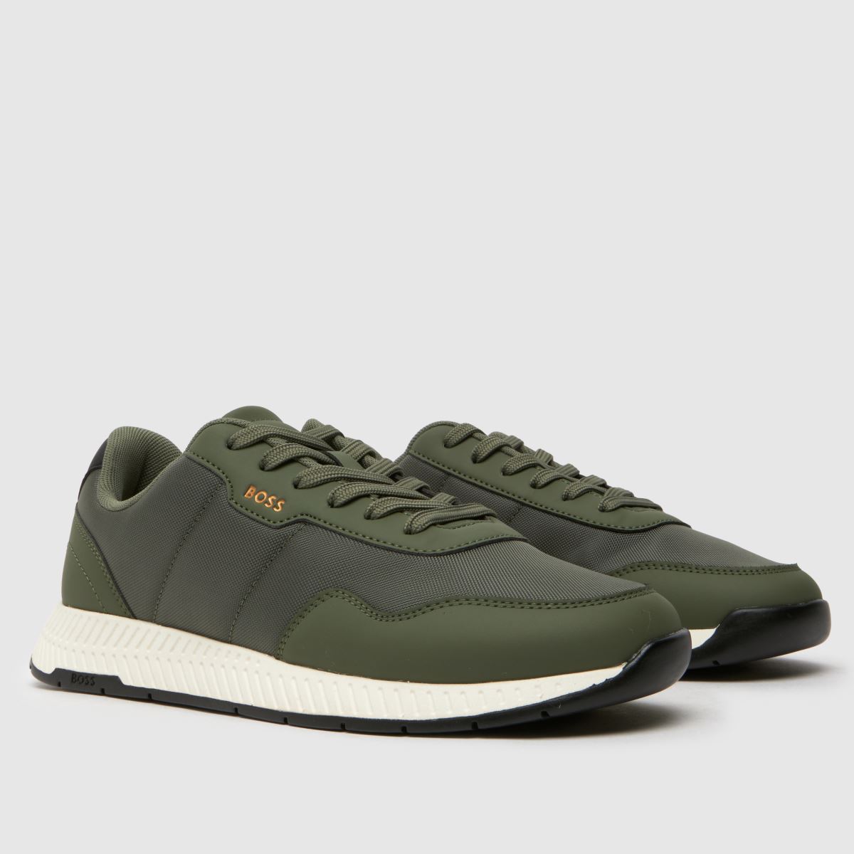 BOSS titansneakers i mörkgrönt