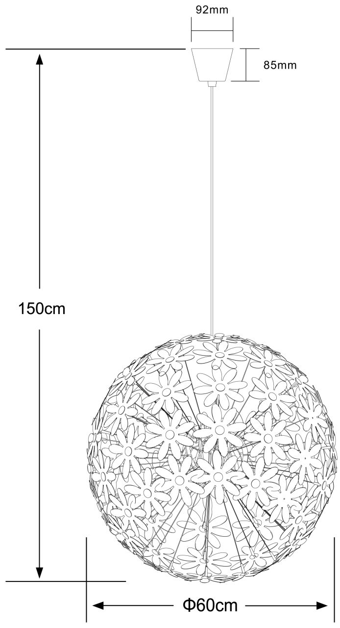 Globo Lighting - STELLA - Hängeleuchte Kunststoff, 1x E27