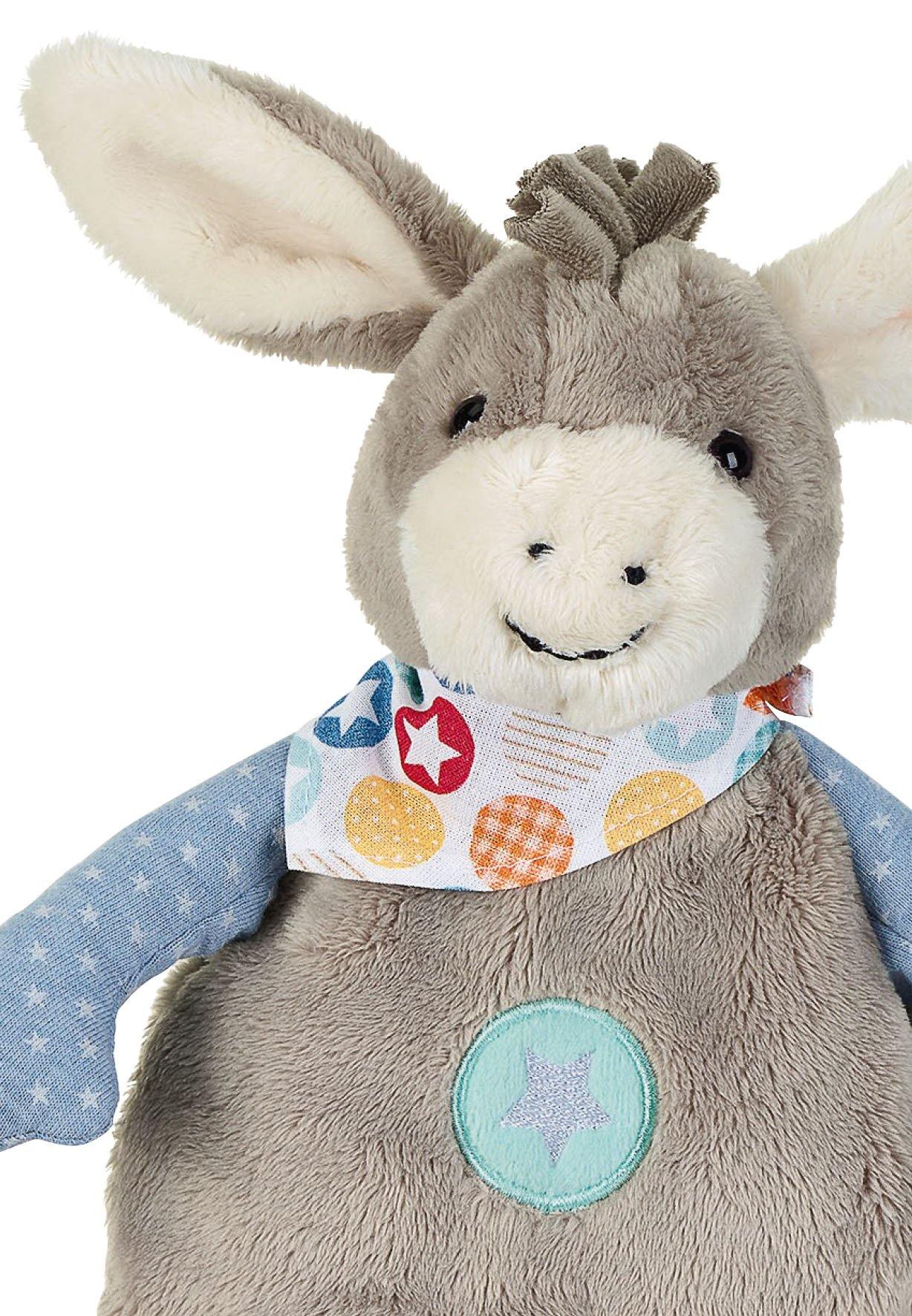 Wärmekissen Esel Emmi in Grau und Blau, 27 cm
