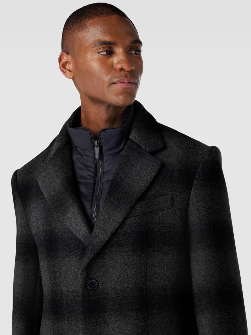 Mantel im Double-Layer-Look Modell 'JOSEPH' in dunkelgrau