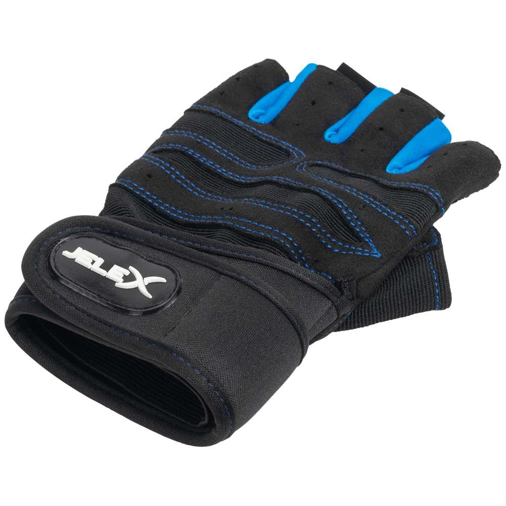 JELEX Fit gepolsterte Trainingshandschuhe schwarz-blau