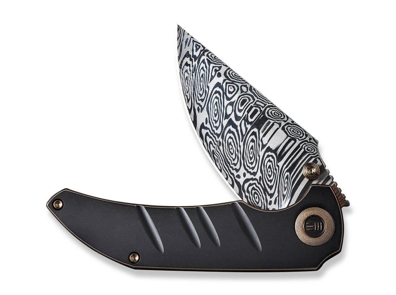 Riff-Raff Bronze & Black Titanium Damascus