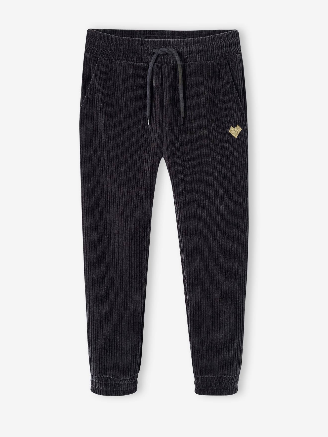 Vertbaudet Mädchen Joggpants aus Cord - grau meliert