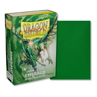 Dragon Shield Japanese Size Brushed Art Sleeves - Emerald  (60)