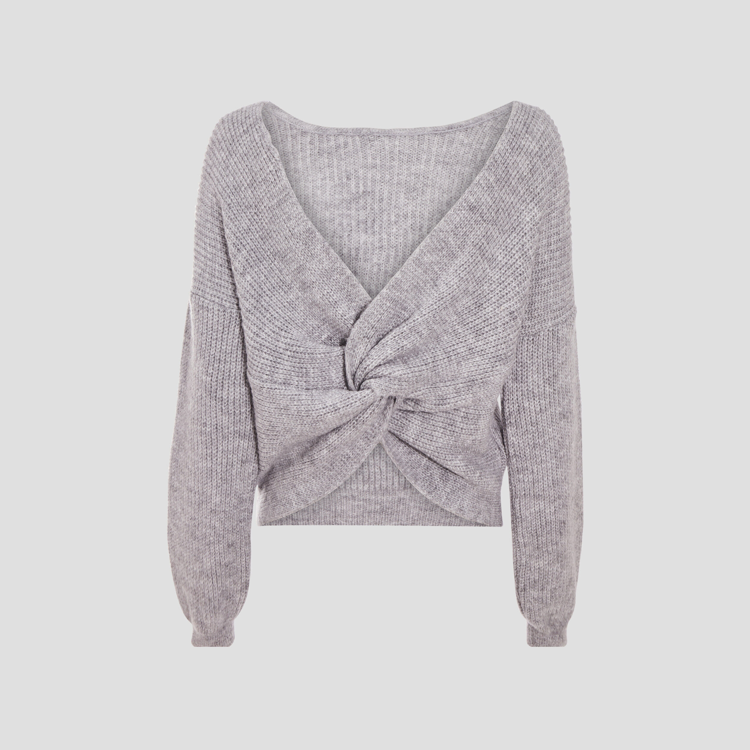 Pull avec col bateau gris clair femme | Cache Cache