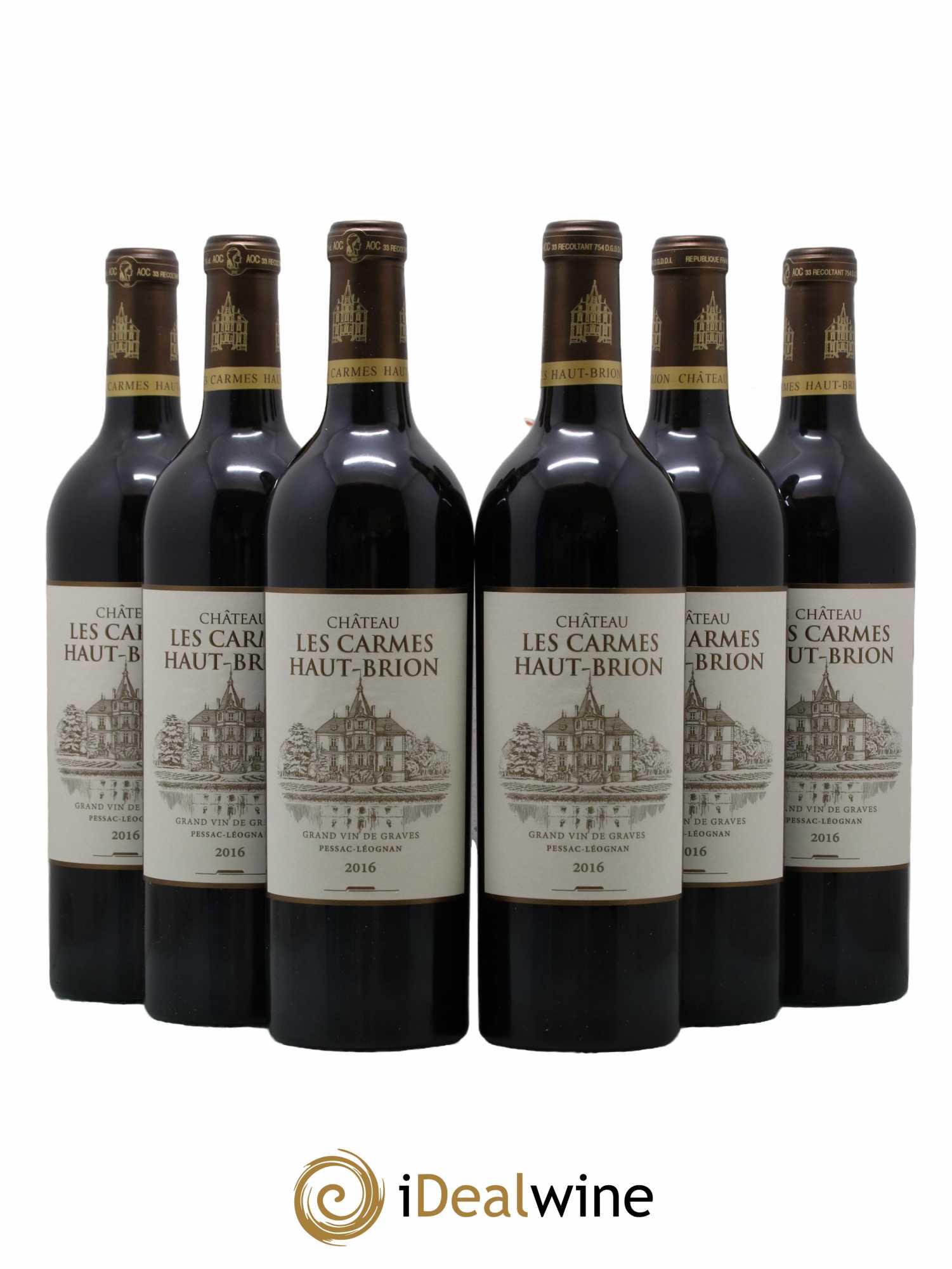 Château Les Carmes Haut-Brion  2016 - Lot de 6 Bouteilles